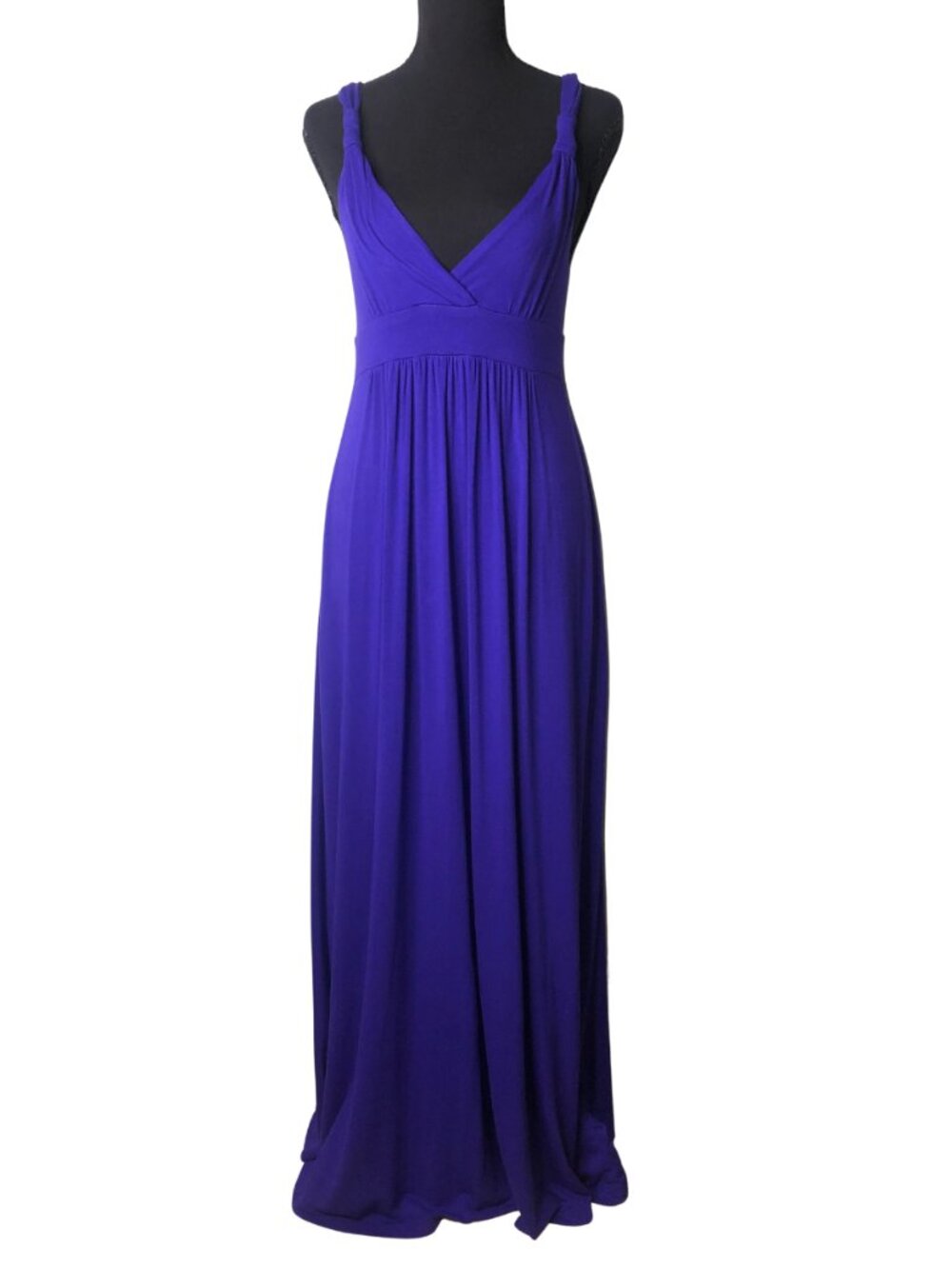 BCBG Max Azria Purple Violet V-neck Surplice Maxi XS Dress